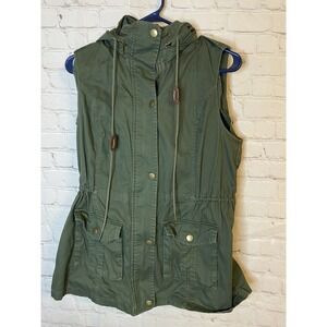 Stitch Fix Market & Spruce Jahana Cargo Vest Olive Green SZ Medium